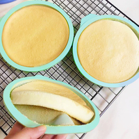 Silikonowe warstwowe ciasto okrągły kształt formy naczynia kuchenne do pieczenia DIY desery forma do pieczenia mus ciasto formy blacha do pieczenia narzędzia 3